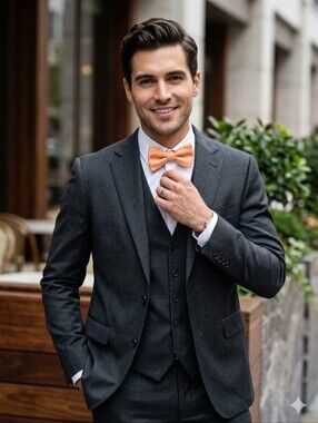 Men's Elegant Coral Bow Bow Tie Bowtie For Wedding Or Event Or Prom